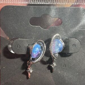 Elegant Silver and Blue Earrings